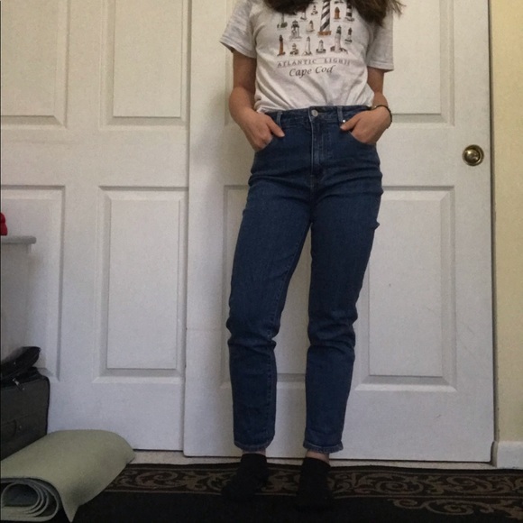 Hand painted Matisse inspired mom jeans - Picture 2 of 5